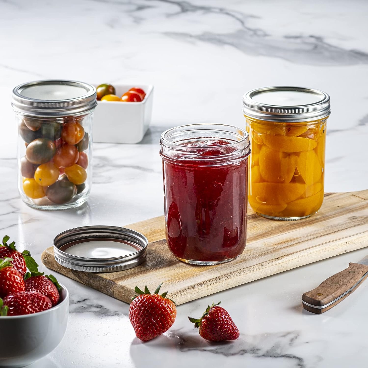 32 oz Glass Mason Jars with Metal Airtight Lids and Bands Mason jars with lid 32 oz