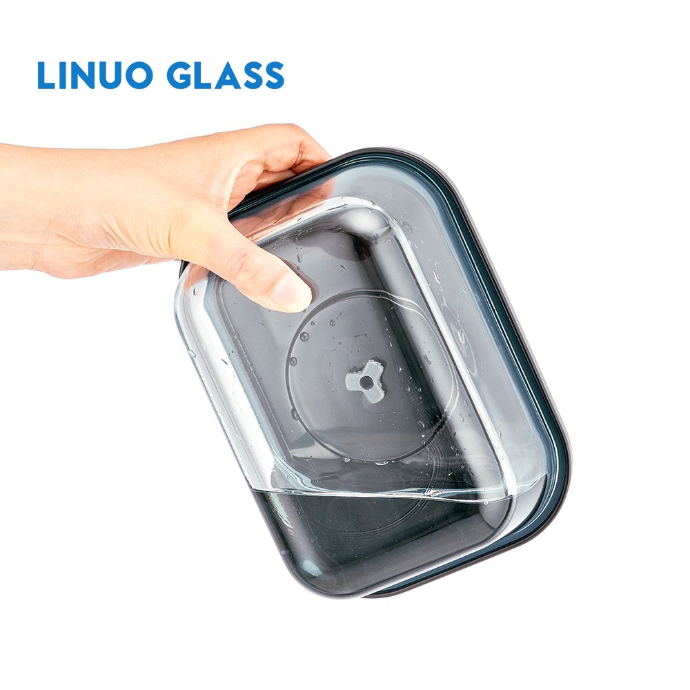 Linuo Vacuum Canister Preservation Lunch Box Self Vacuuming Food Storage Container Glass