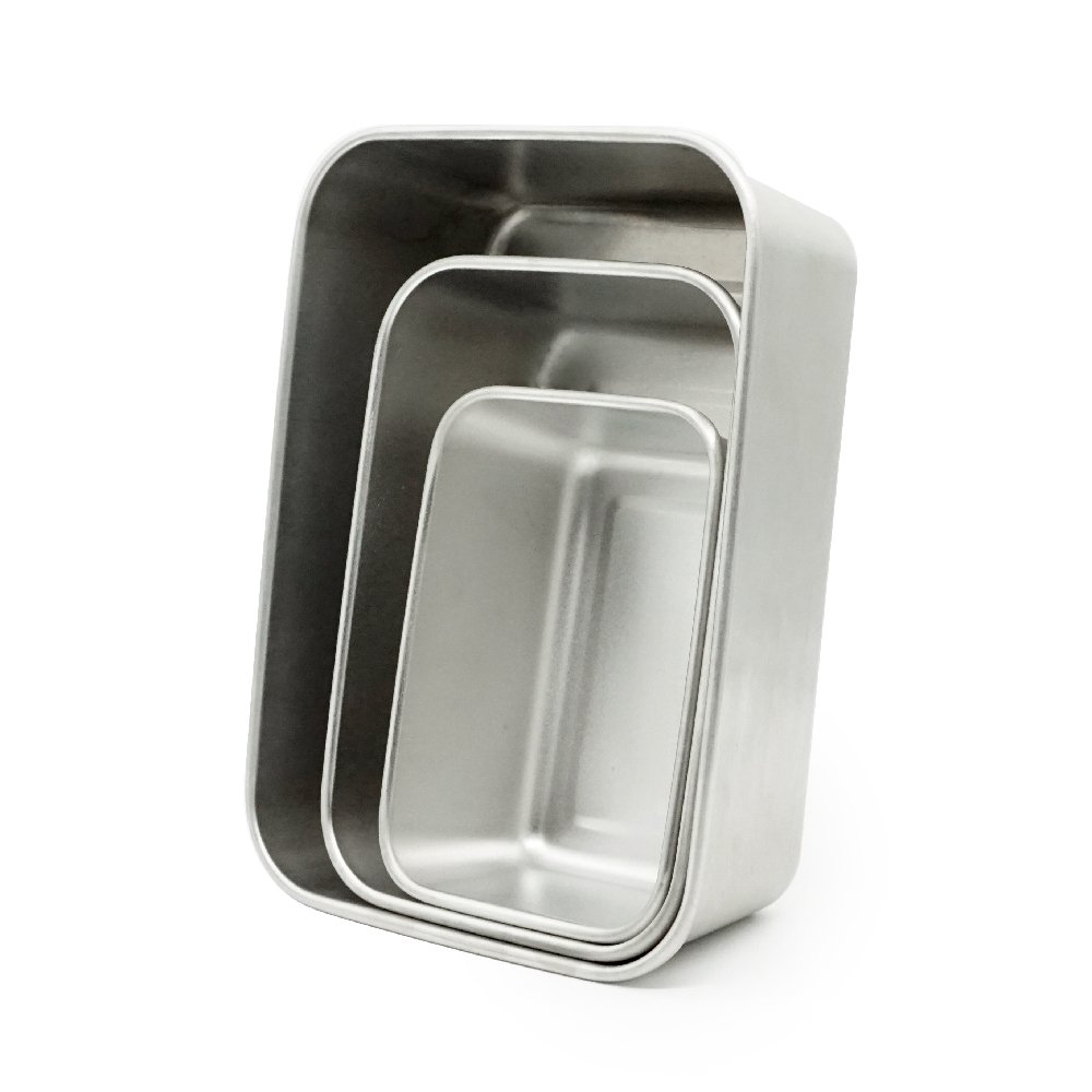Traveling Camping 800ML Stackable Rectangular Plastic Lids Fresh-keeping Stainless Steel Lunch Box