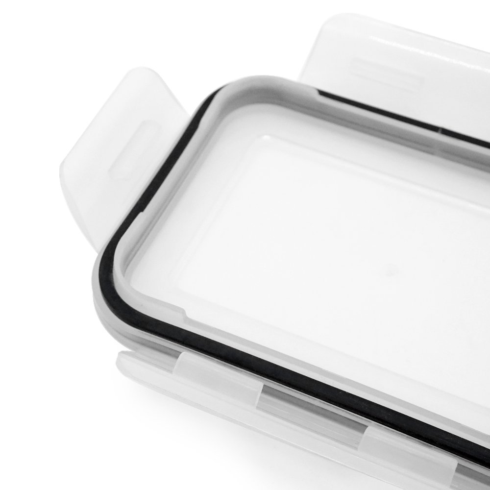 Traveling Camping 800ML Stackable Rectangular Plastic Lids Fresh-keeping Stainless Steel Lunch Box