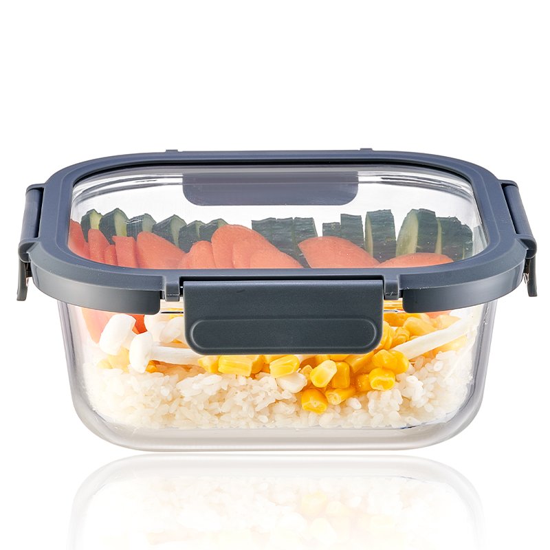 Linuo Eco Friendly Microwaveable Stackable food storage Container Glass Container Set House