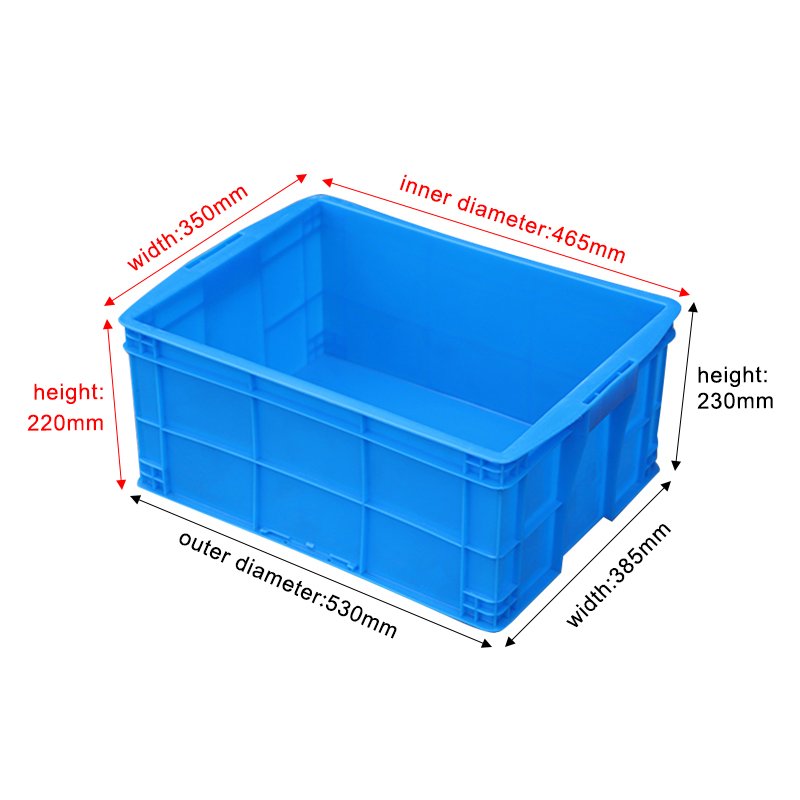 High Quality Stackable Solid Plastic Logistic Storage Crate 465*350*220mm Turnover Box For Efficient Storage Solutions