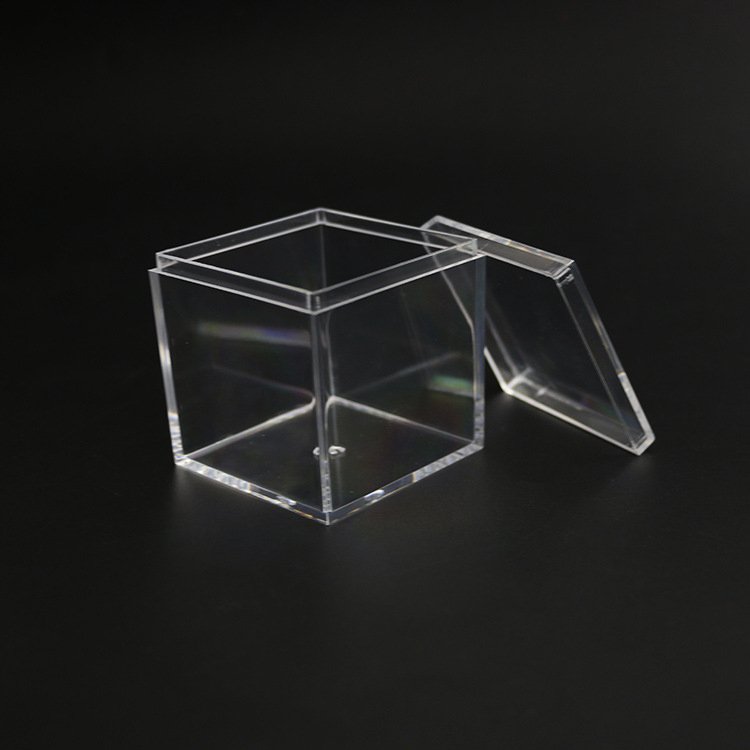 Custom Elegant Fancy Transparent Perspex Candy Storage Box Clear Acrylic Food Container Acrylic Dish Acrylic Storage Box