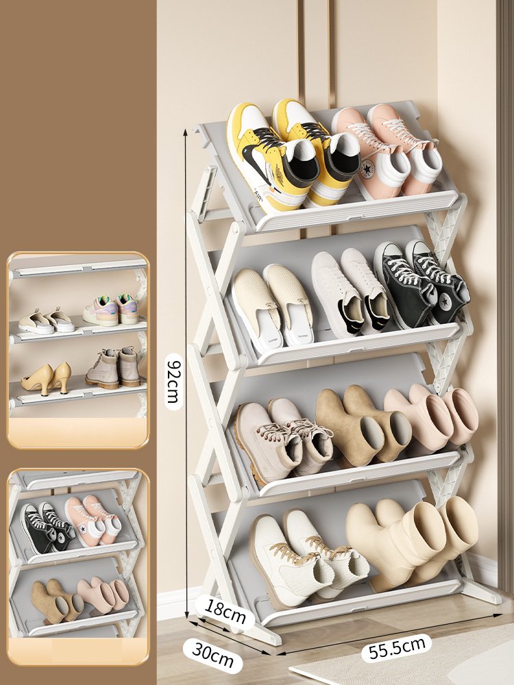 Collapsible Shoe Rack Storage Foldable Shoe Storage Boxes for Closet Hallway Bedroom Entryway Shoe Organizer