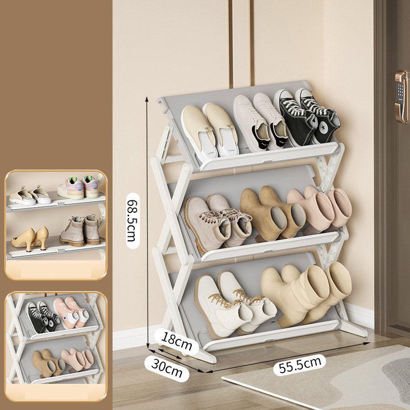 Collapsible Shoe Rack Storage Foldable Shoe Storage Boxes for Closet Hallway Bedroom Entryway Shoe Organizer