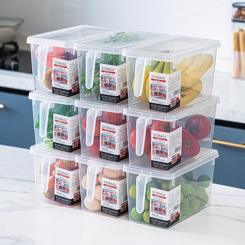 Plastic drawer refrigerator storage box large food grade transparent fresh-keeping box household egg storage box