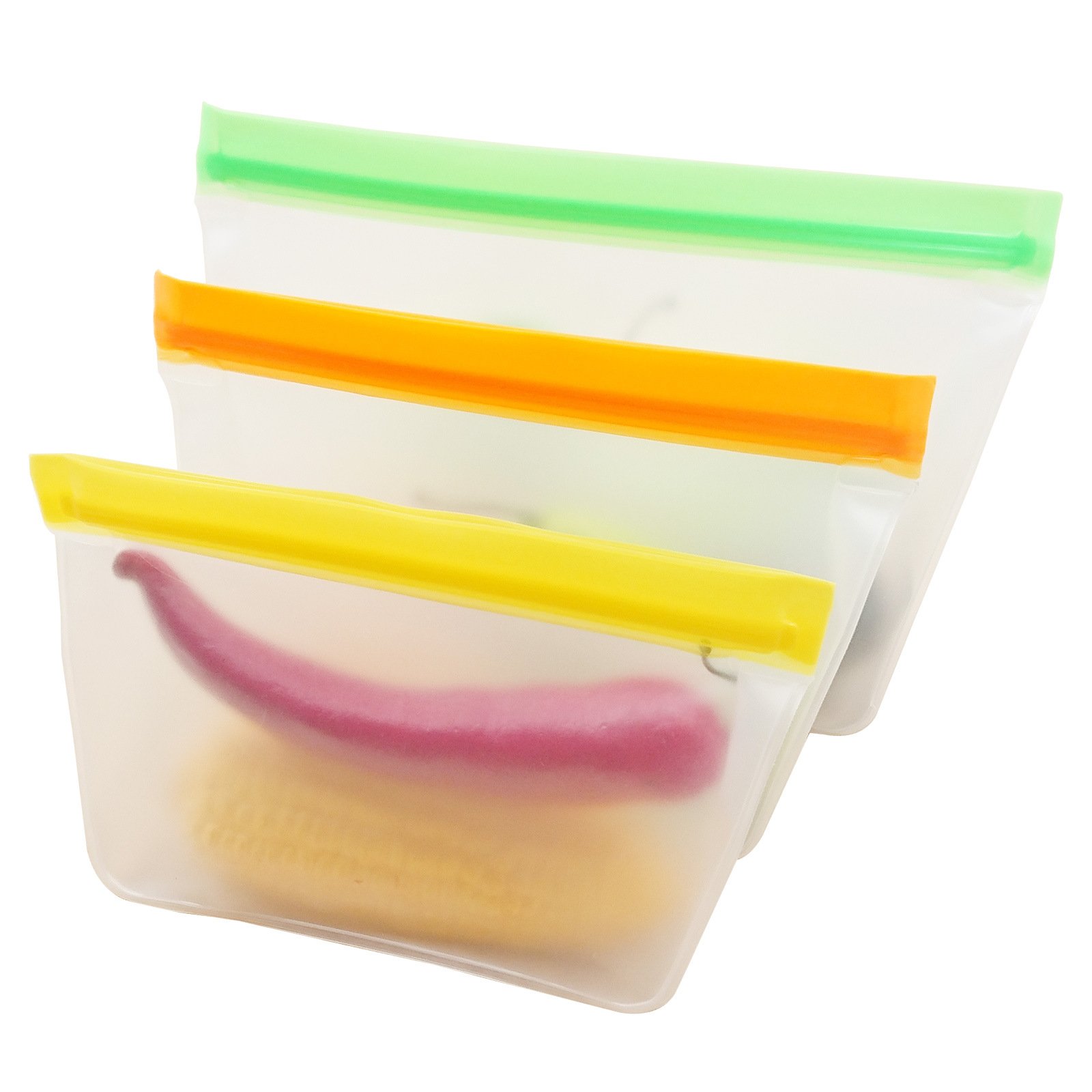 Reusable Storage Bag BPA Free Leak-proof Freezer EVA storage food Bags
