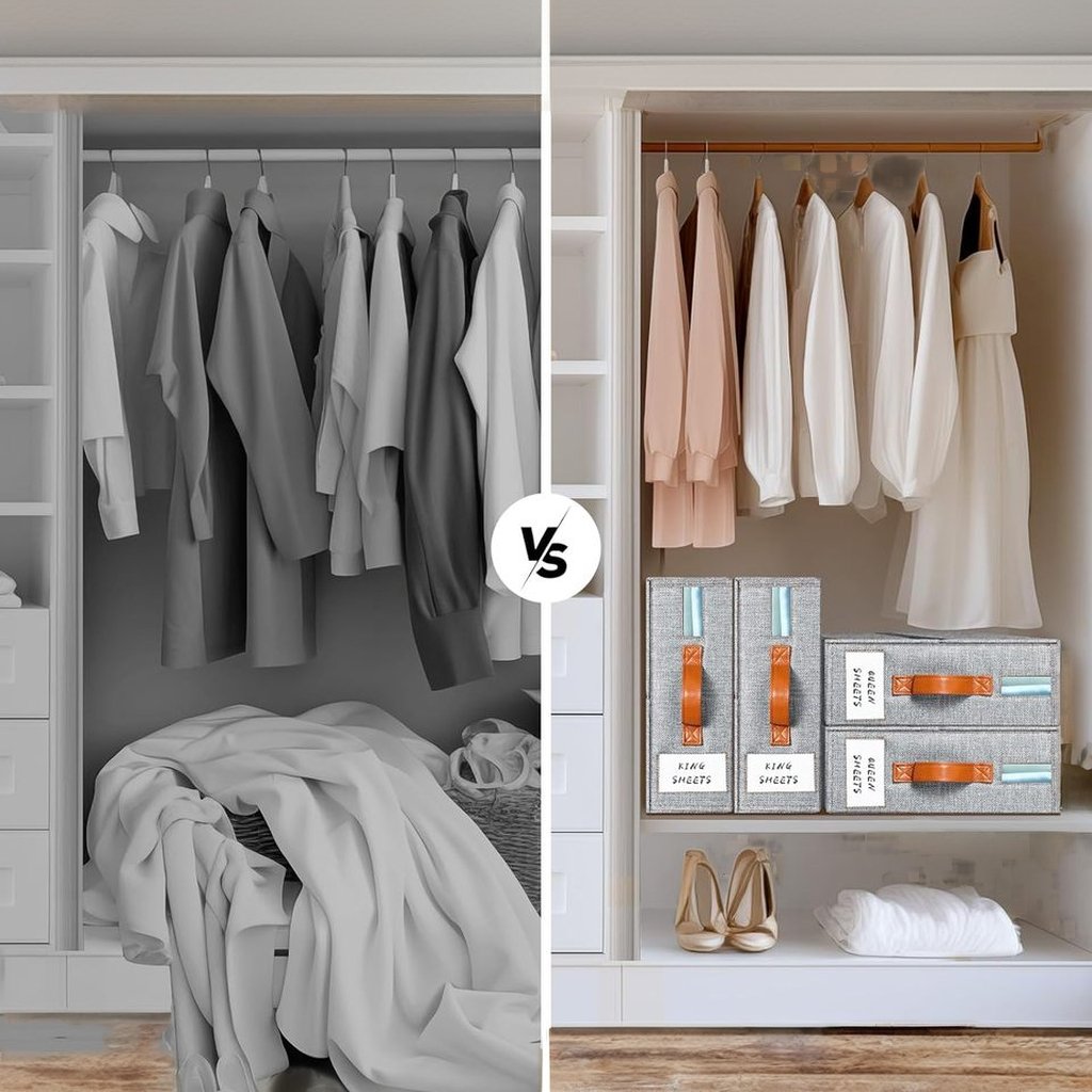 Brand New Single-Tier Fabric Clothing Organizer Foldable Bed Sheets Storage Box Functional Design for Living Room Use