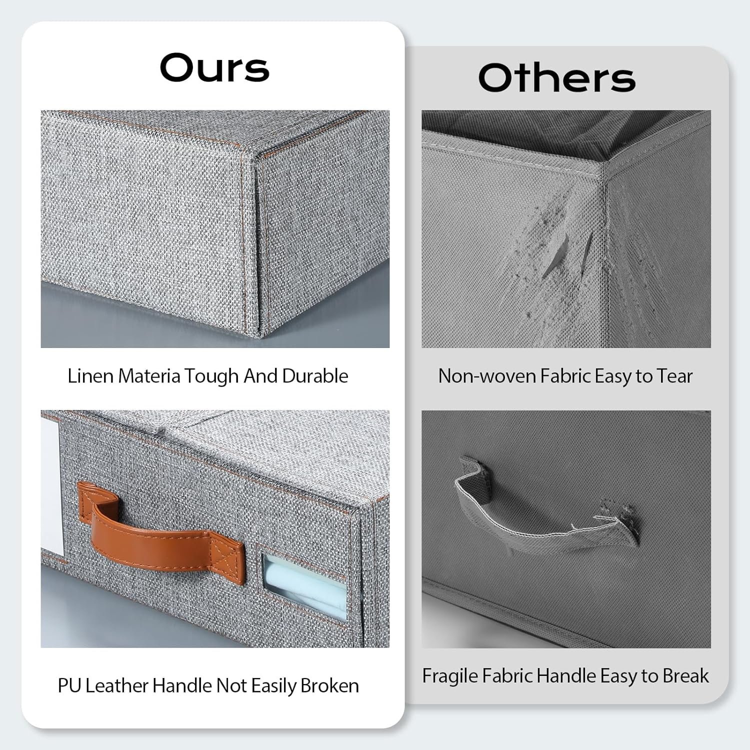 Brand New Single-Tier Fabric Clothing Organizer Foldable Bed Sheets Storage Box Functional Design for Living Room Use