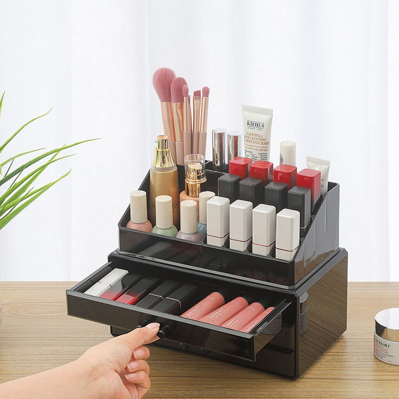 Multifunction table cosmetic storage box plastic cosmetic case makeup storage case