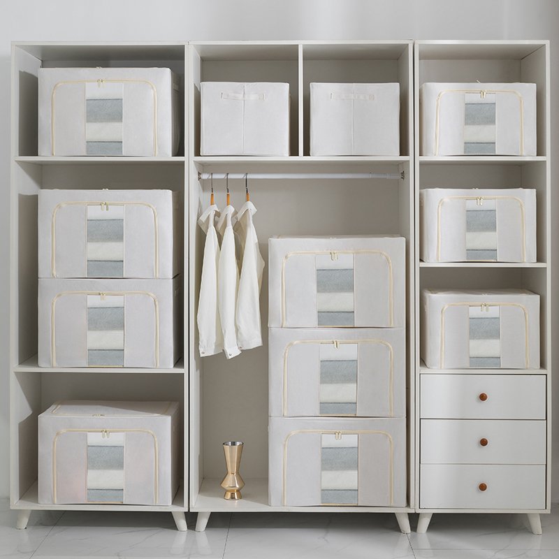 High quality Cotton Linen Clothes Blankets Storage Box Clothing Shoes Toy Comforters Wardrobe Foldable Storage Box