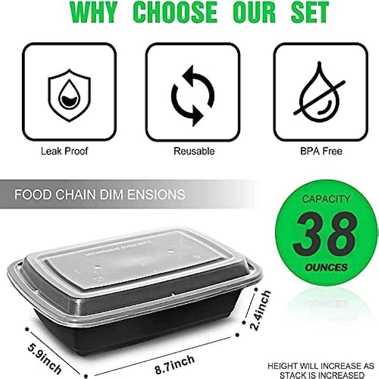 Sturdy Biodegradable Microwave Disposable Thermoformed PP Meal Prep Container Bento Lunch Catering Clamshell Food storage Box