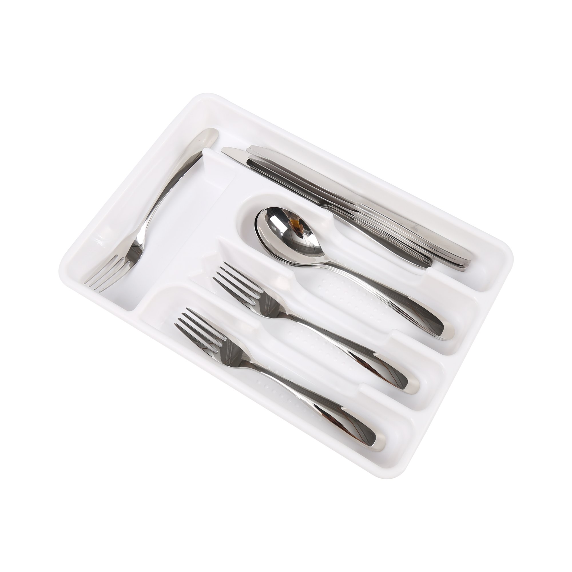Kitchen Cutlery tray Non-slip Simple tableware storage box Plastic knife fork storage partition tray