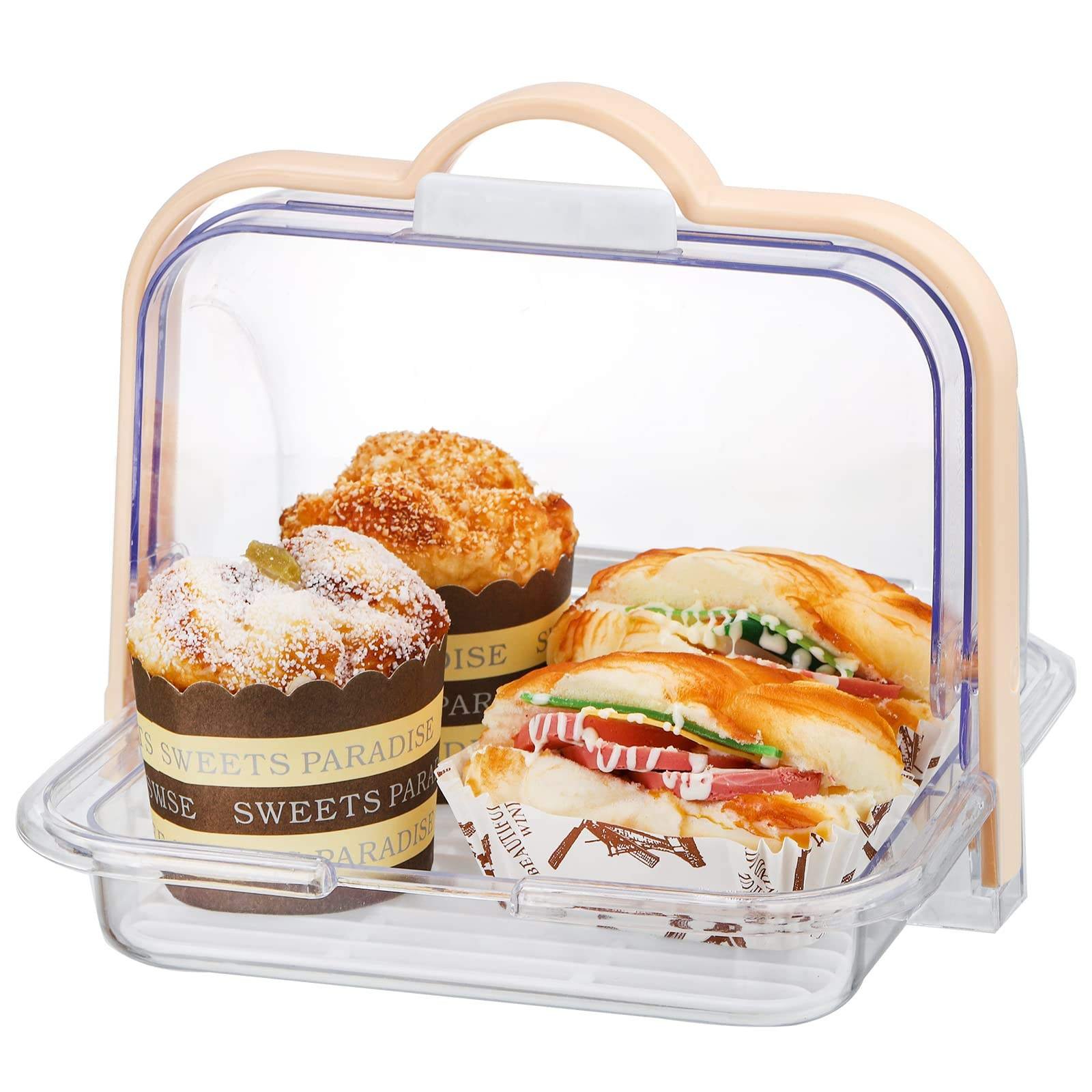 Dust-proof And Moisture-proof Cupcake Boxes Portable Fruit Storage Container Clear Plastic Bread Storage Box With Lids