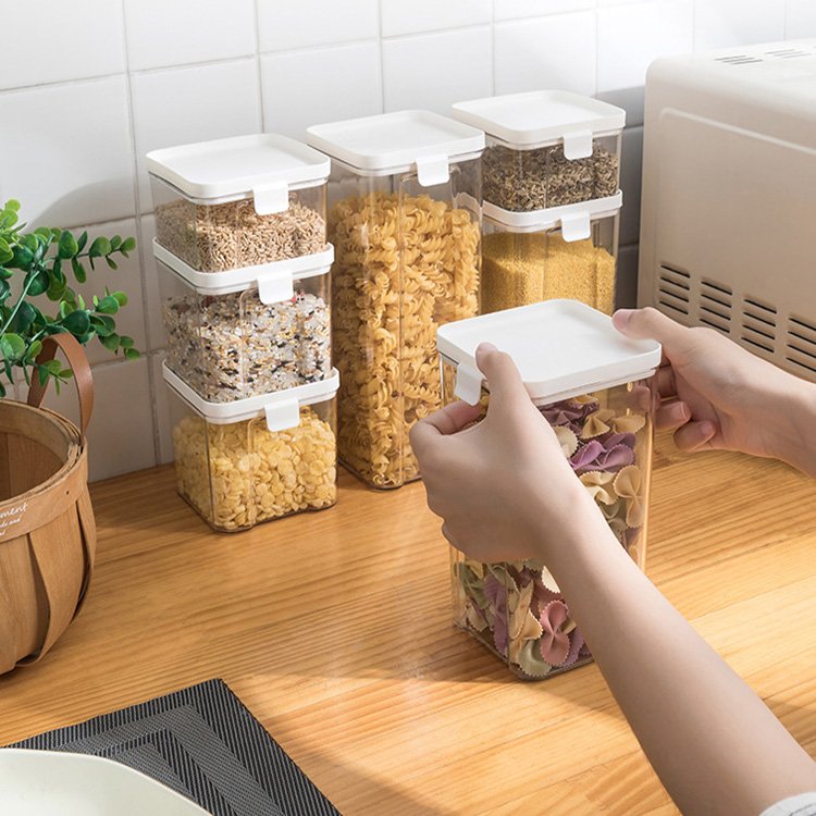 5pcs set Multiple sizes Coffee Tea Storage Box Food Storage Jar Set Cookie Tank Sealed Cans with Clasp
