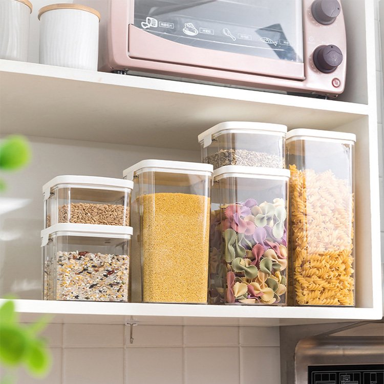5pcs set Multiple sizes Coffee Tea Storage Box Food Storage Jar Set Cookie Tank Sealed Cans with Clasp