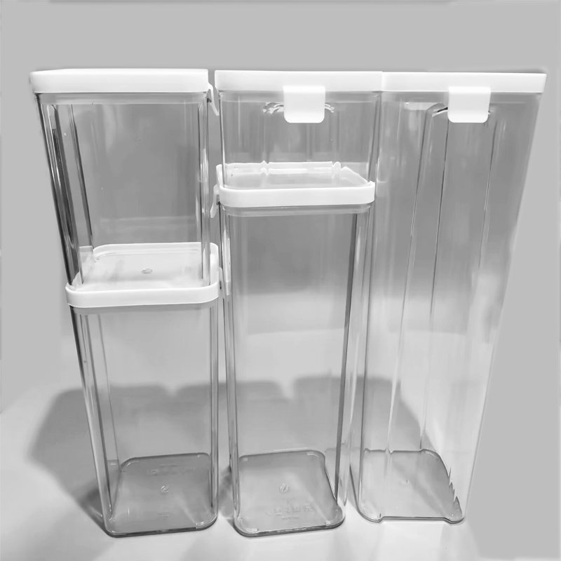 5pcs set Multiple sizes Coffee Tea Storage Box Food Storage Jar Set Cookie Tank Sealed Cans with Clasp