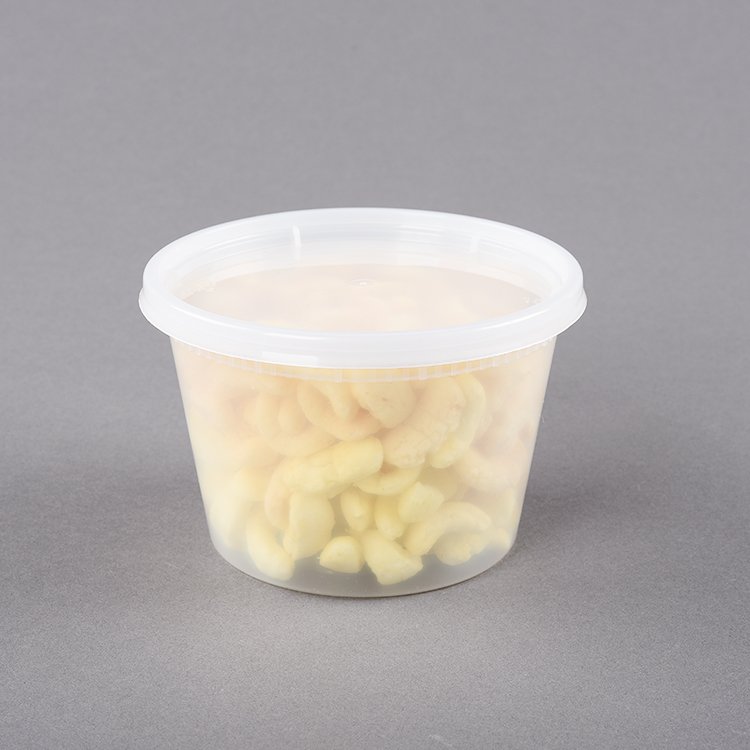 Freezer Safe Meal Prep Stackable Soup Containers 16oz plastic reusable round deli food storage containers With Airtight Lids