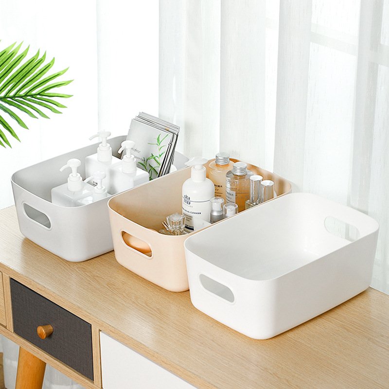 Hot sale Basket Storage Box Durable and Strong Home Organization with Handle Plastic Storage Boxes & Bins