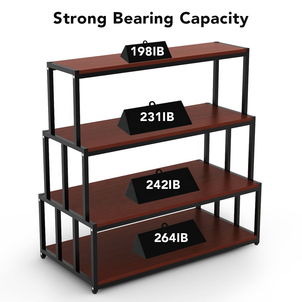 Custom Home Decoration Bookshelf Book Magazine Album Flower Green Plant Pot Ladder Metal Wood Storage Display Rack Stand Holder
