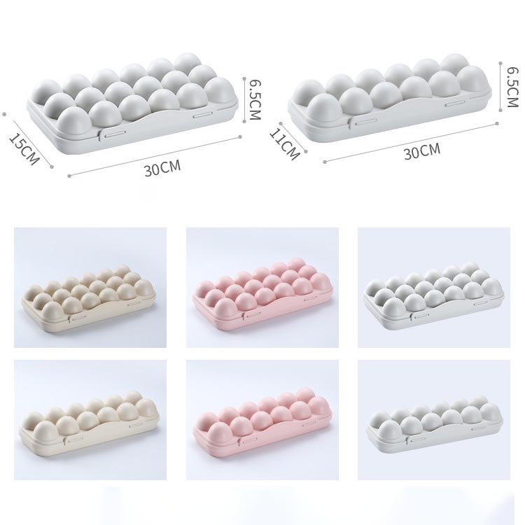 DS3554 12 Grid Egg Container Leakproof Egg Holder for Refrigerator Camping Picnic Hiking Travel Outdoor Plastic Egg Storage Box