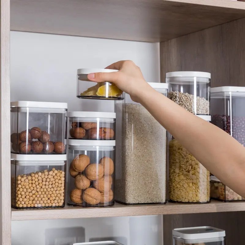 Household Kitchen Plastic Clear Kitchen Storage Container Airtight Food Container