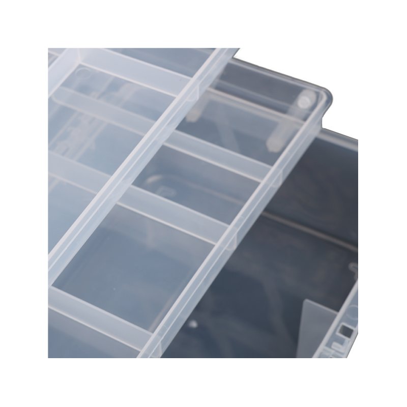 Hot Sale Blue Lock Small Storage Box Transparent Plastic Box With Hinge Cover Hardware Tools Beaded Jewelry Classification