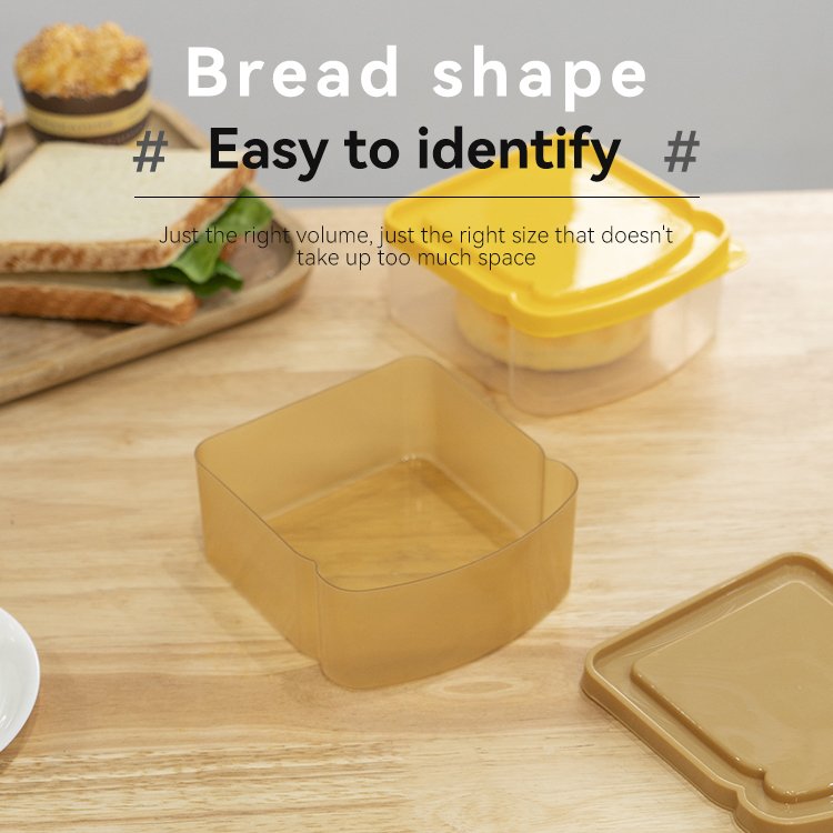 Wholesale Eco-Friendly Microwave BPA-free Portable Reusable Kitchen Plastic Bread Box Toast Storage Box Container