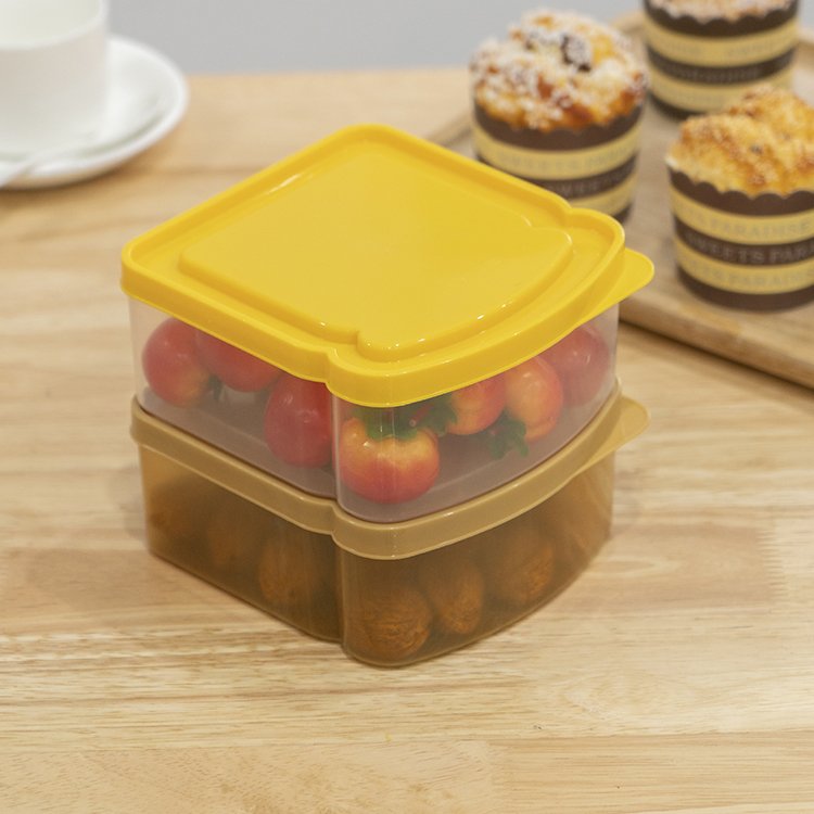 Wholesale Eco-Friendly Microwave BPA-free Portable Reusable Kitchen Plastic Bread Box Toast Storage Box Container