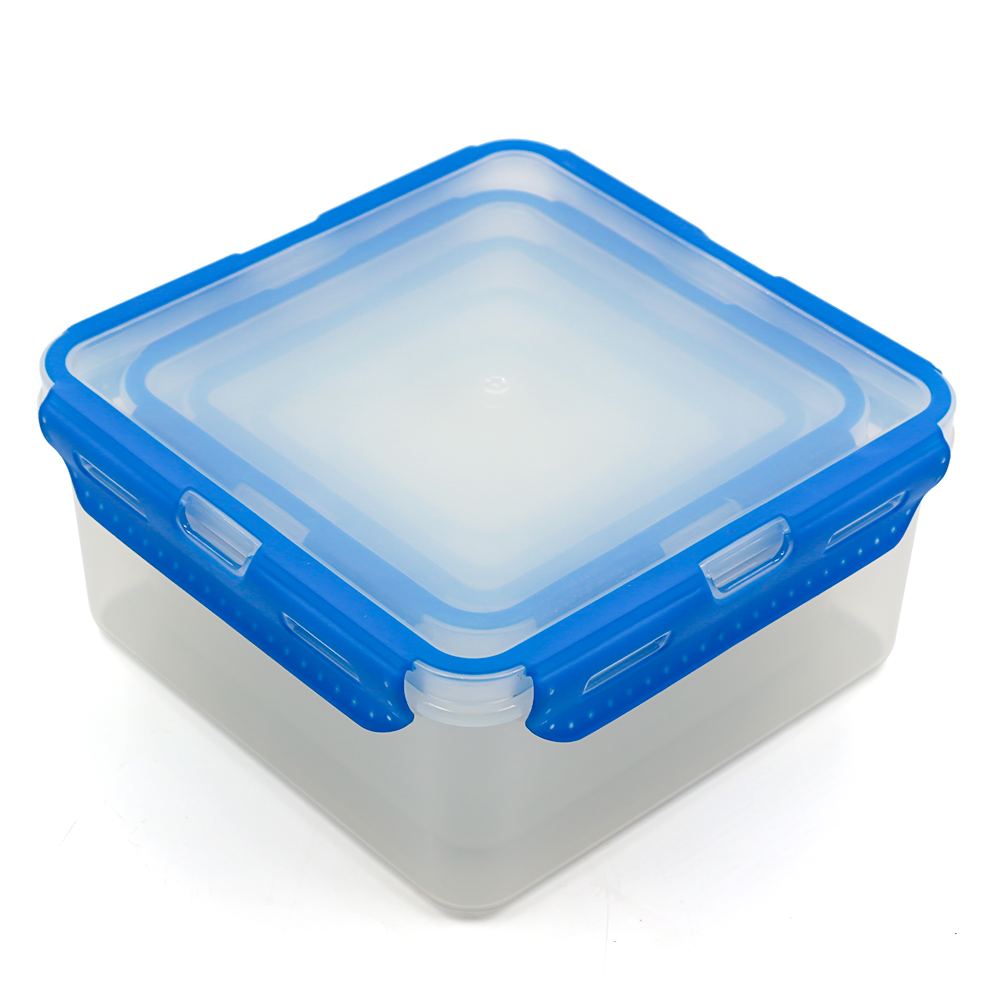 YONGLI Custom Container Square BPA-Free Kitchen Plastic Airtight Food Storage Container Set with Lid