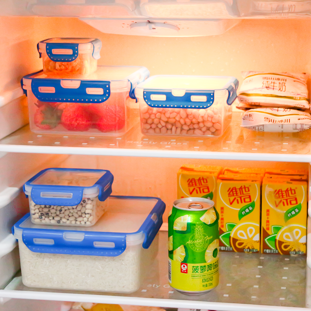 YONGLI Custom Container Square BPA-Free Kitchen Plastic Airtight Food Storage Container Set with Lid
