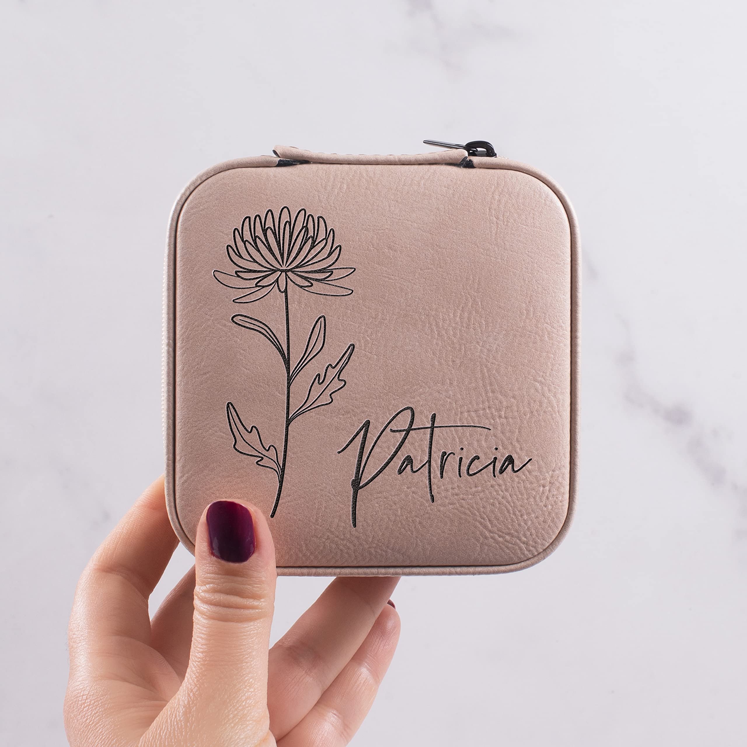 Custom Text Pattern Jewelry Boxes Custom Jewelry Box Organizer Jewelry Organizer Box Leather Case Logo Storage Travel Necklace
