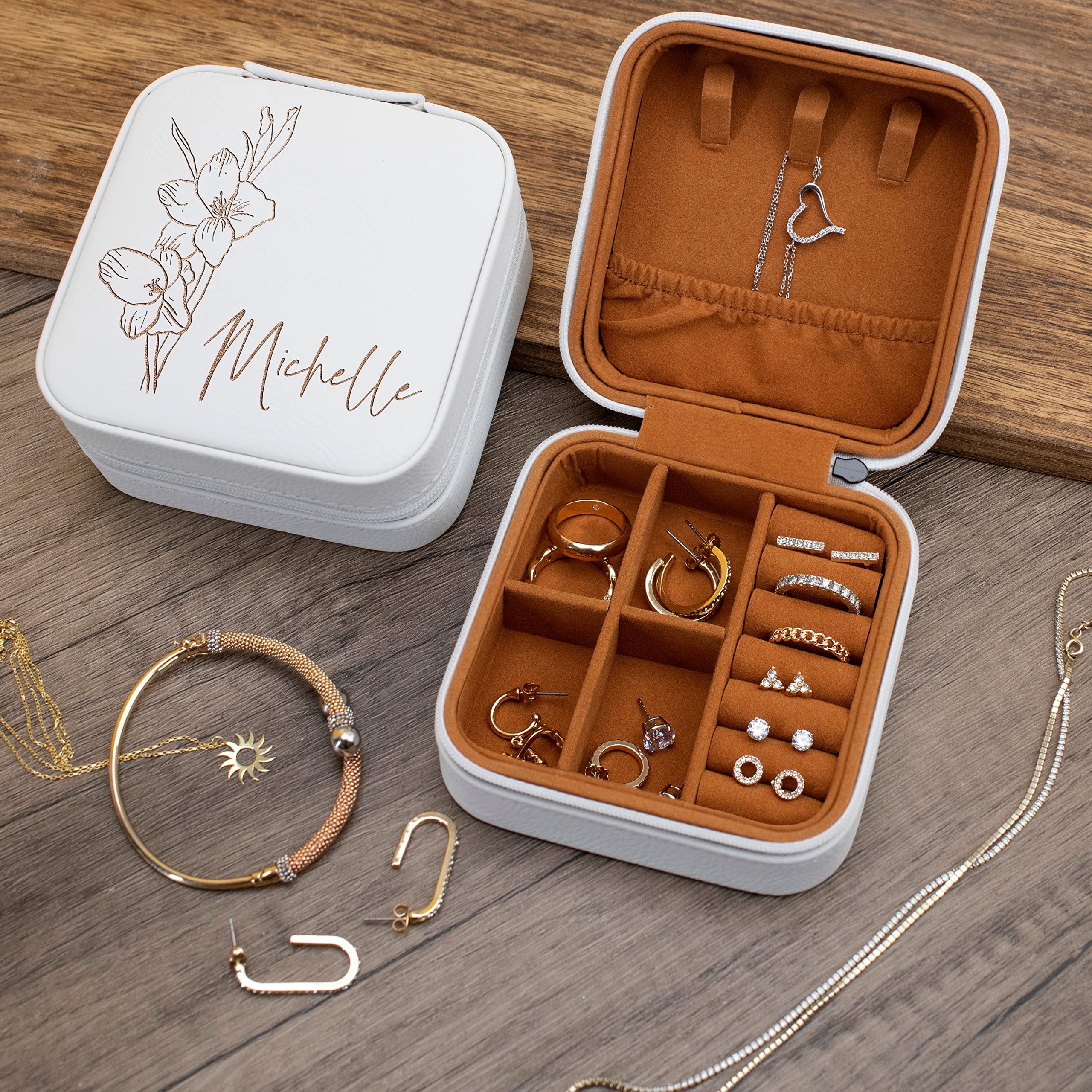 Custom Text Pattern Jewelry Boxes Custom Jewelry Box Organizer Jewelry Organizer Box Leather Case Logo Storage Travel Necklace
