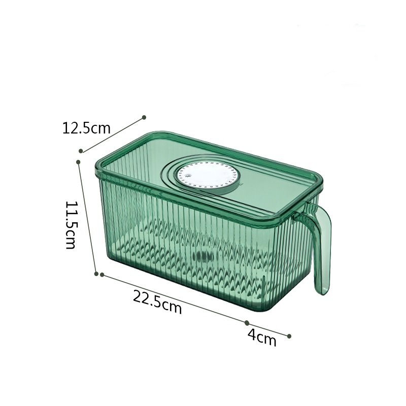 PET fridge organizer kitchen fridge container storage kitchen storage box with lid handle