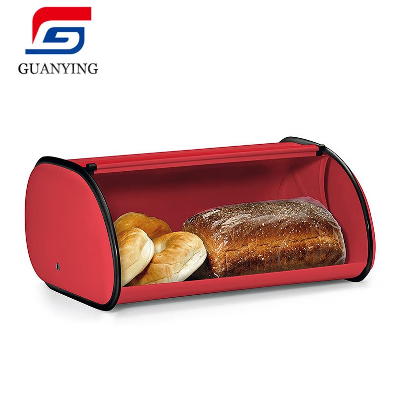Classics Home Stainless Steel Cake Bread Box Kitchen Food Storage Container Black Bread Bin