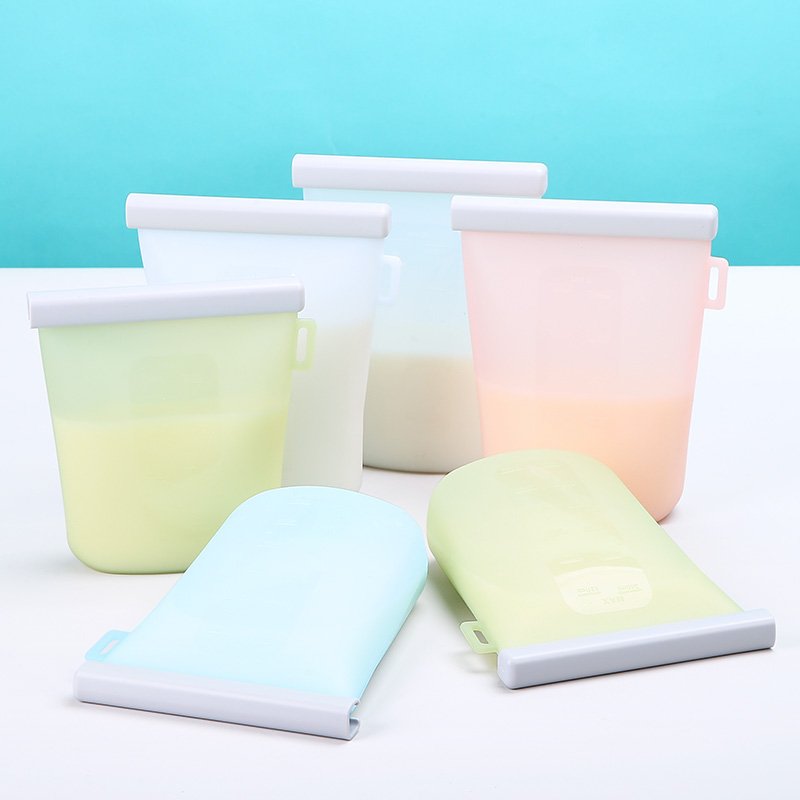 New Trending Product Kitchen Silicone Bag Kids Snack Freezer Bag Food Grade Reusable Food Storage Silicone Bag