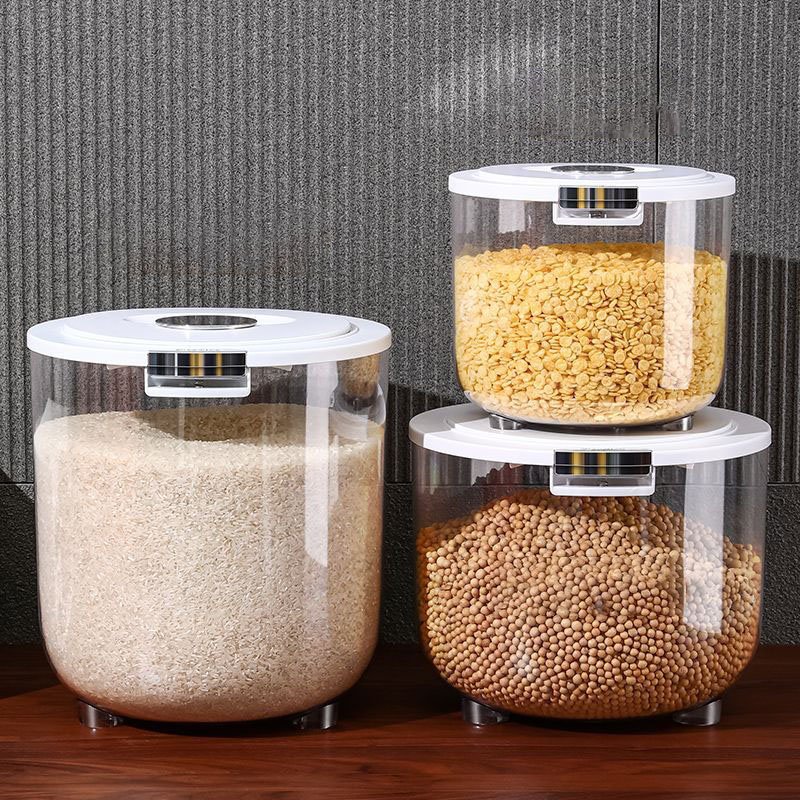High Appearance Level Practical Food Containers Sealed Rice Storage Containers Kitchen Storage