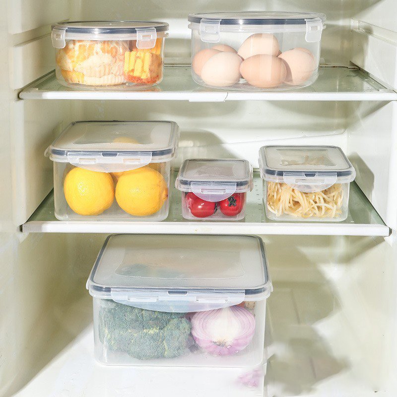 New Different Sizes Portable Food Storage Containers Fridge Fruit Vegetable Storage Box Reusable Leakproof Food Storage Box