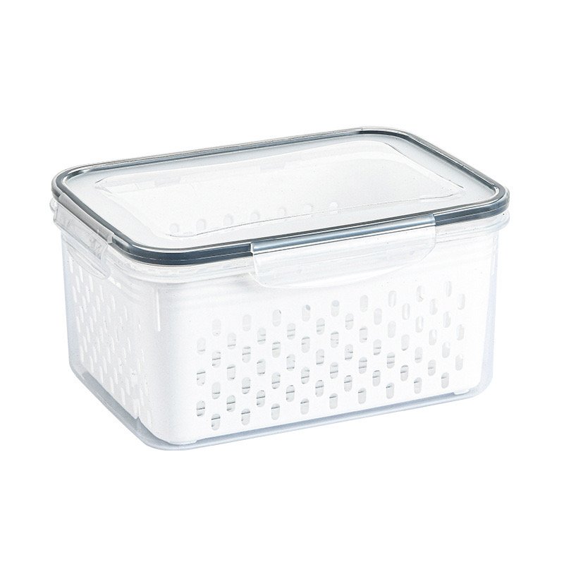 Refrigerator Storage Box Fridge Organizer Fresh Vegetable Fruit Boxes Drain Basket Storage Containers Pantry Kitchen Organizer