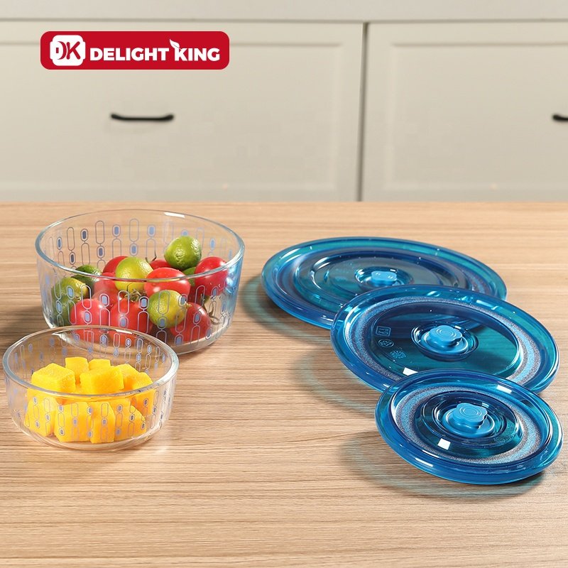 High Quality Oven Microwave Safe Glass Vacuum Container With Pump Cover Airtight Sealed Food Package Glass Storage Box