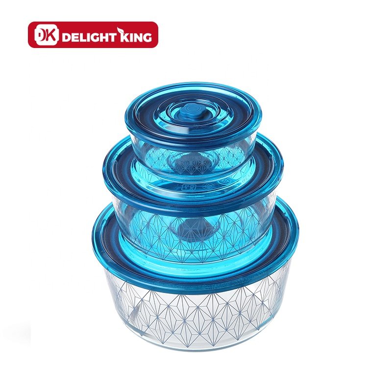 High Quality Oven Microwave Safe Glass Vacuum Container With Pump Cover Airtight Sealed Food Package Glass Storage Box
