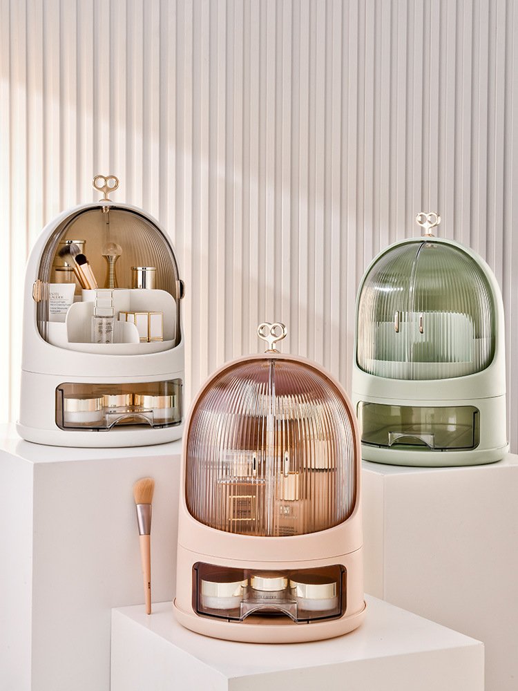 Portable Light Luxury Multi-Function Make Up Case Display Storage Box Cosmetics Skin Care Products Jewelry Organizer
