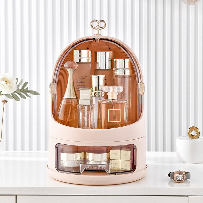 Portable Light Luxury Multi-Function Make Up Case Display Storage Box Cosmetics Skin Care Products Jewelry Organizer