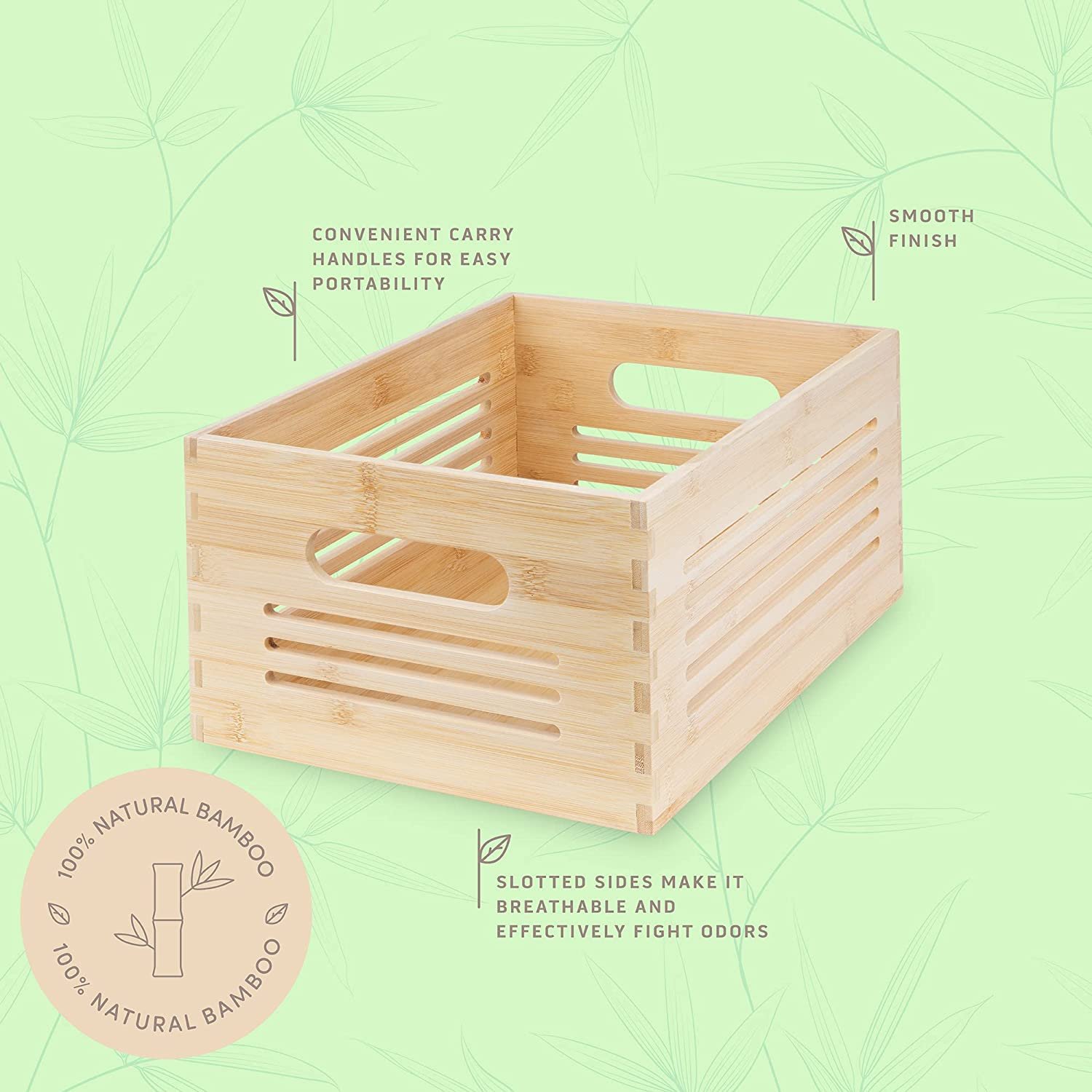 2024 Rustic style closet Cabinets and shelves baskets hold natural bamboo storage boxes