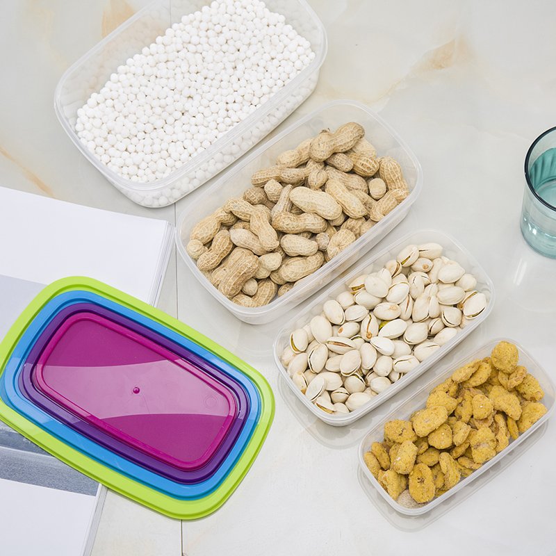 Rainbow plastic box kitchen supplier 7/5/4 food container set Fruit storage