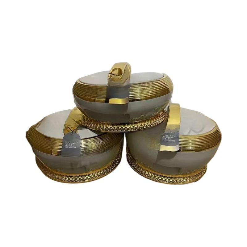 High quality Buffet Stainless Steel luxury gift set Dinnerware 4L+5L+6L 3 sets/carton insulated casserole food warmer