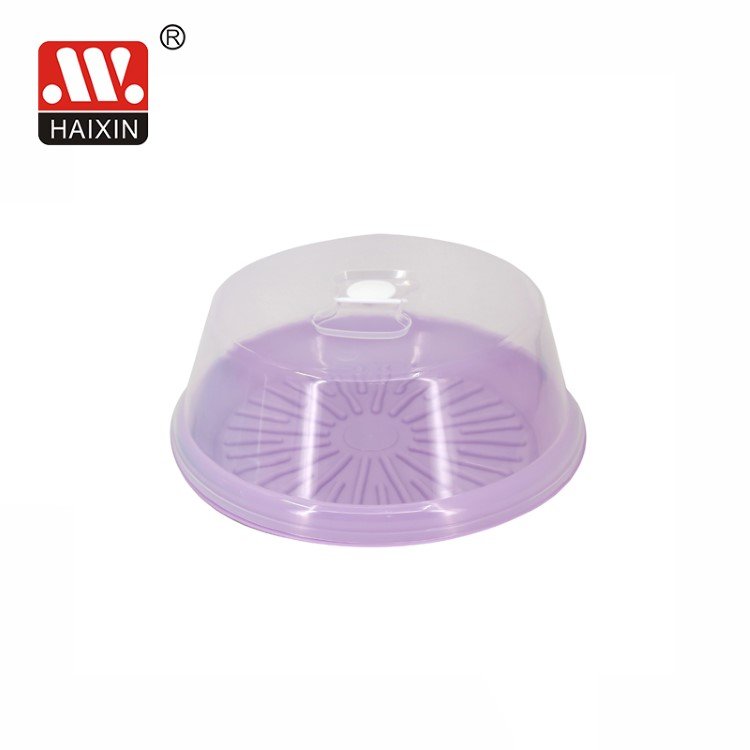 Round portable PP transparent take away storage organizer boxes carrier cake holder storage container box plastic cake server