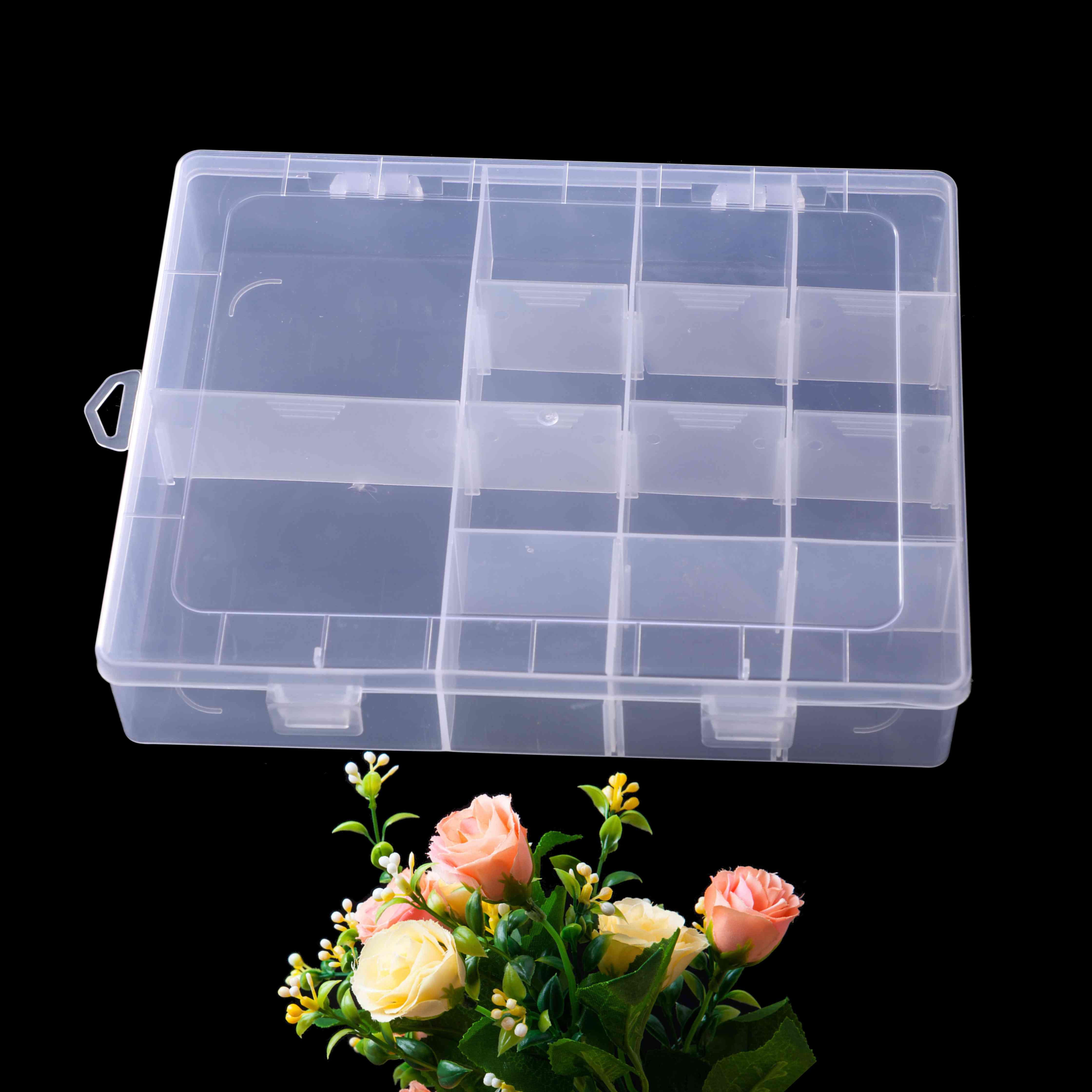 China wholesale storage with lid transparent PP Storage pill decorative with Adjustable Plastic Storage Box