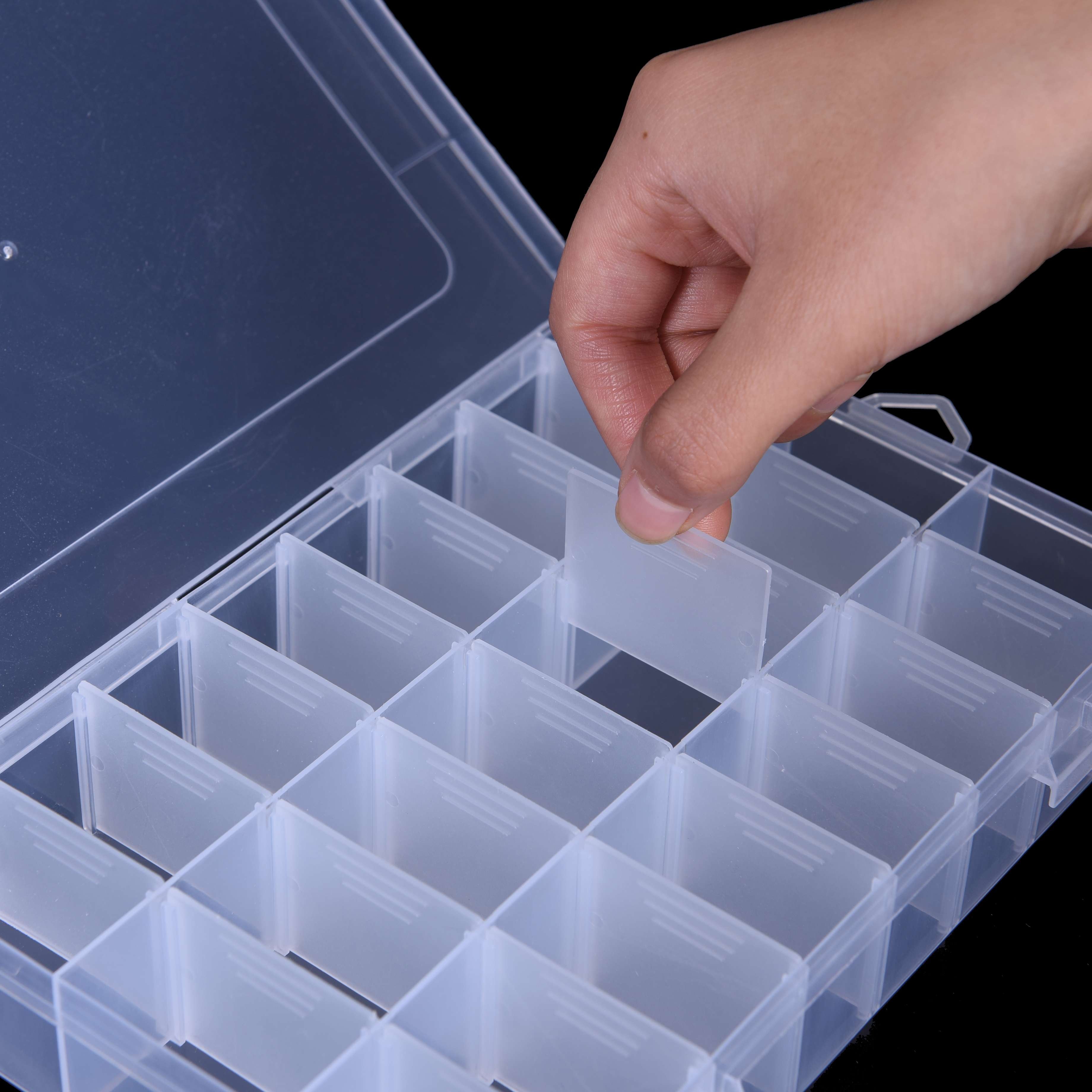 China wholesale storage with lid transparent PP Storage pill decorative with Adjustable Plastic Storage Box