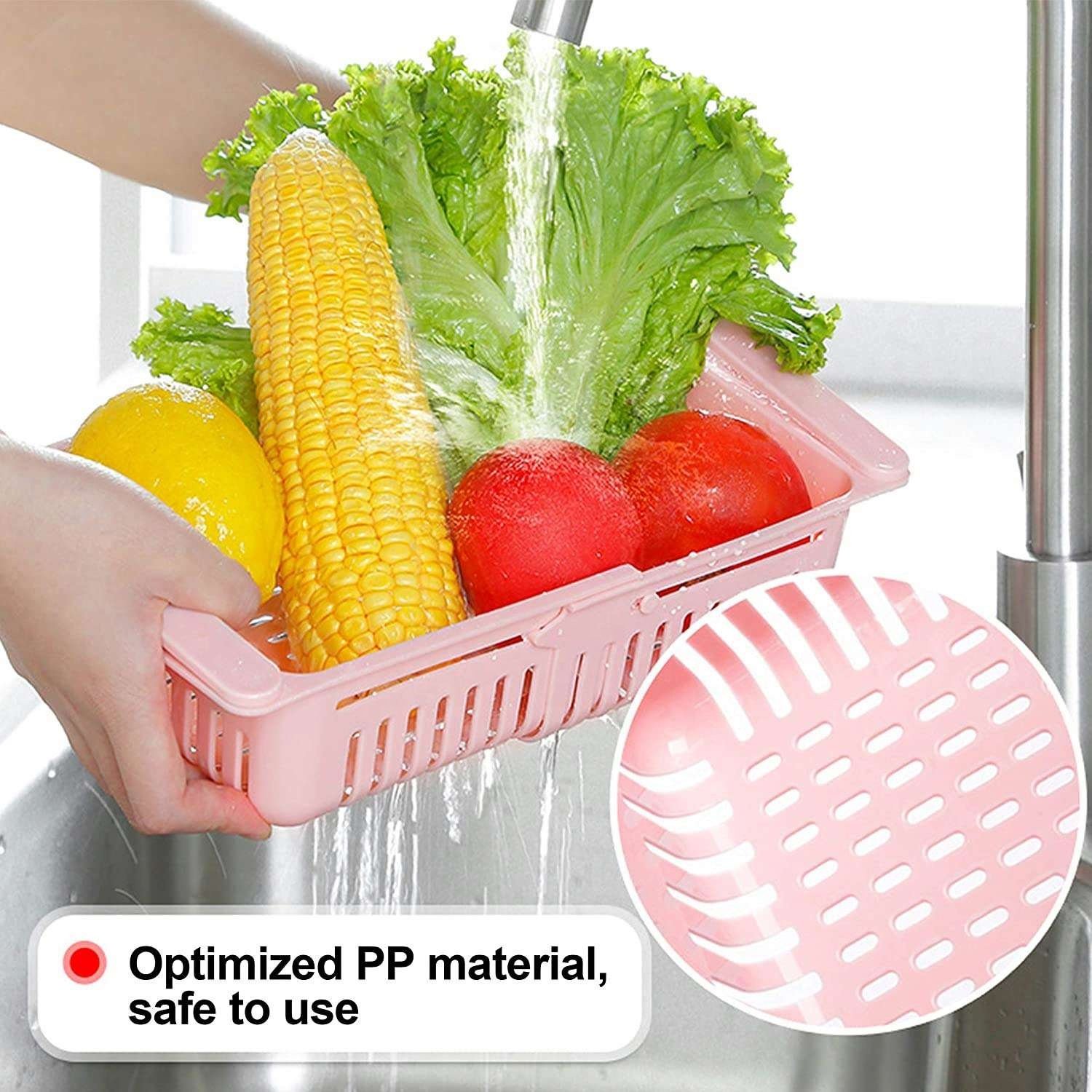 Fridge Drawer Organizer Retractable Drawer Refrigerator Storage Box Unique Design Pull Out Bins Printing Food Container PET 2pcs